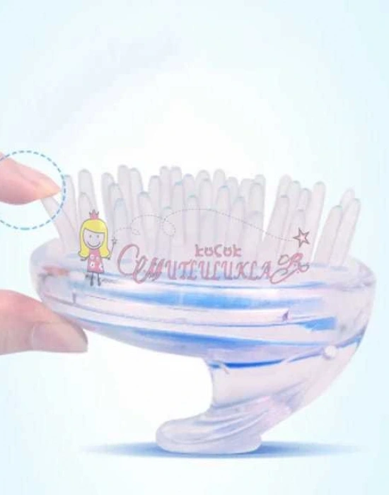 Silikon Dişli Saç Derisi Masaj Tarağı Şampuan Duş Bakım Fırçası