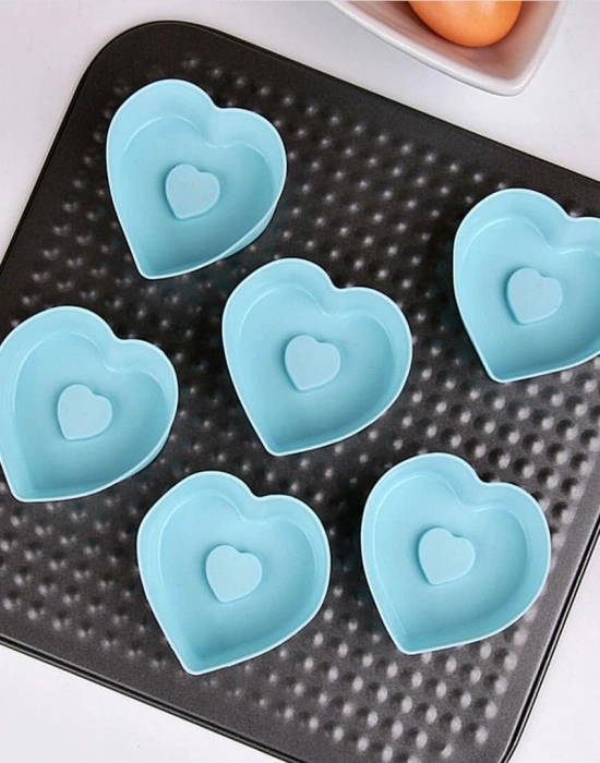 SİLİKON KALP MİNİ KEK KALIBI