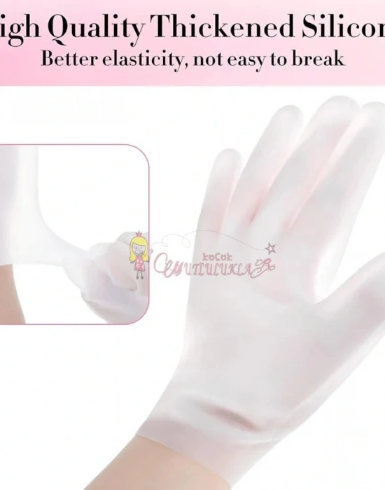 Silikon Nemlendirici Eldiven Jel Spa Nemlendirici Eldiven, Kuru Eller için Yumuşak Silikon Eldiven ( 1 cift )