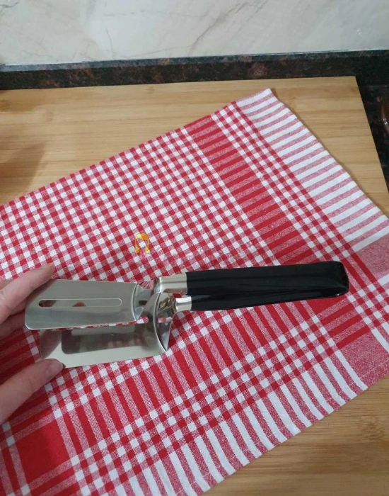 Silikon Saplı Paslanmaz Çelik Süzgeçli Maşa