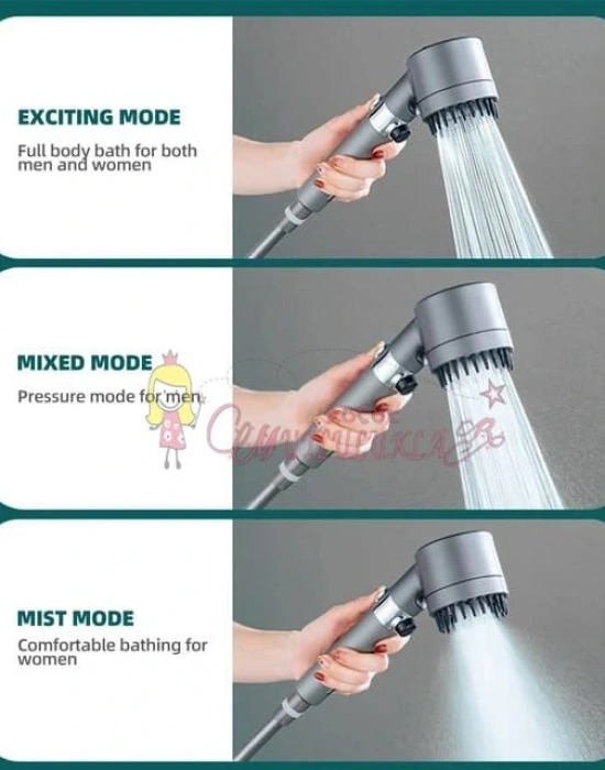 Silikon Uçlu Turbo Filtreli Kademeli Duş Başlık