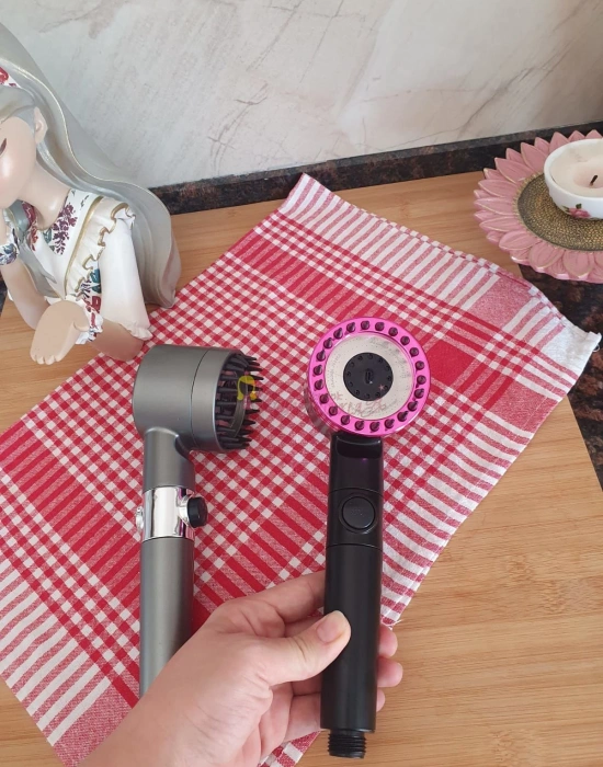 Silikon Uçlu Turbo Filtreli Kademeli Duş Başlık