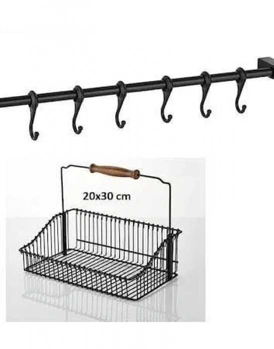 SİYAH TEL SEPET 20*30