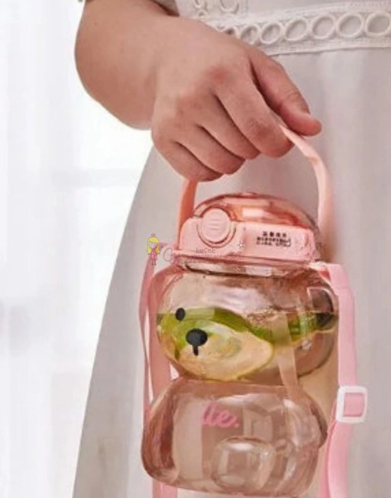 Smile Ayıcıklı Matara Su Şişesi Bpa Içermez Suluk Ayi Sirin Şeffaf Ayıcık Matara