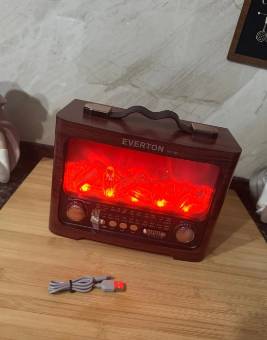 Şömine Görünümlü Nostaljik Radio