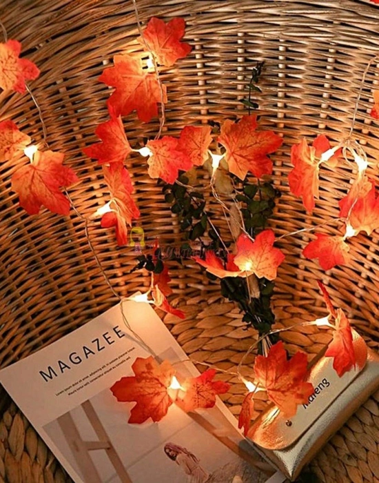 Sonbahar Konseptli Dekoratif Yaprak Desenli Şerit Led