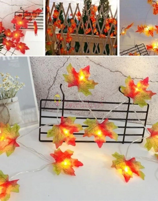 Sonbahar Konseptli Dekoratif Yaprak Desenli Şerit Led