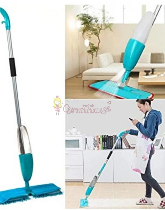 Sprey Mop + YEDEK BEZ Deterjan Hazneli Sprey Mop