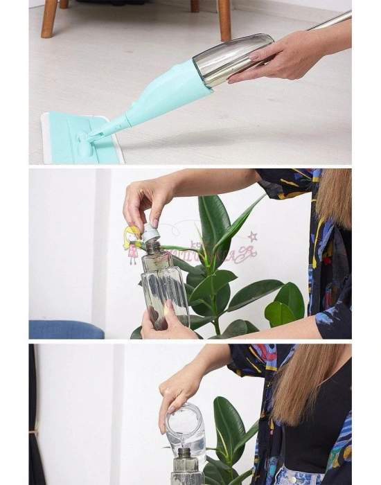 Sprey Mop + YEDEK BEZ Deterjan Hazneli Sprey Mop