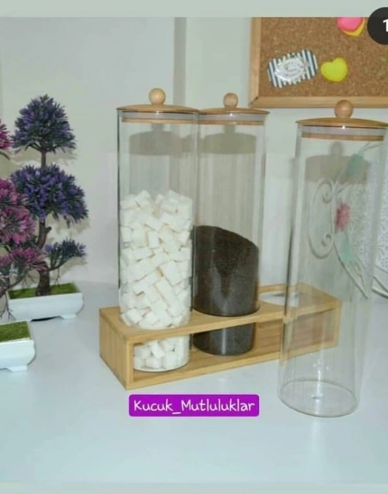 STANDLI BAMBU CAM KAVANOZ