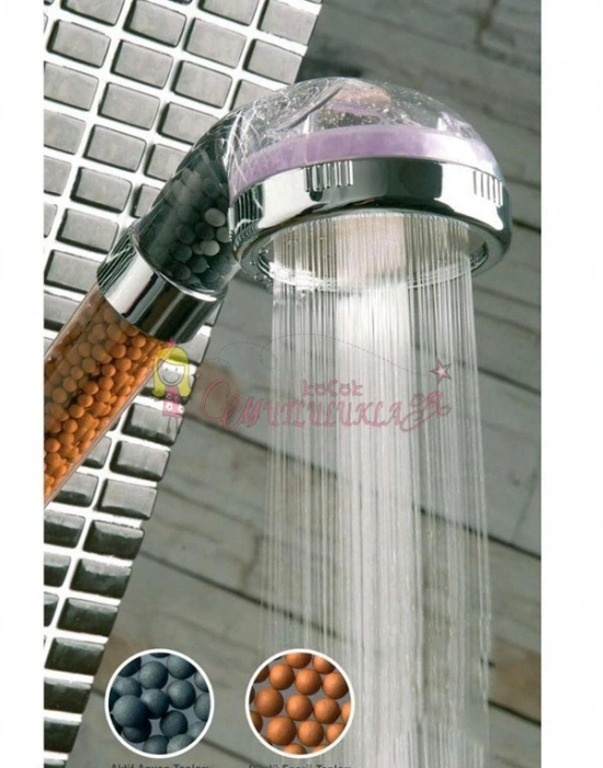 Su Tasarruflu ve Arıtmalı Doğal Taşlı Banyo El Duş Başlığı