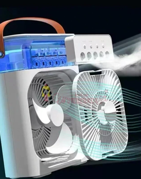 Su Ve Buz Hazneli  Masa Vantilatörü 600Ml Kapasiteli Nemlendirici Soğuk Fan Klima