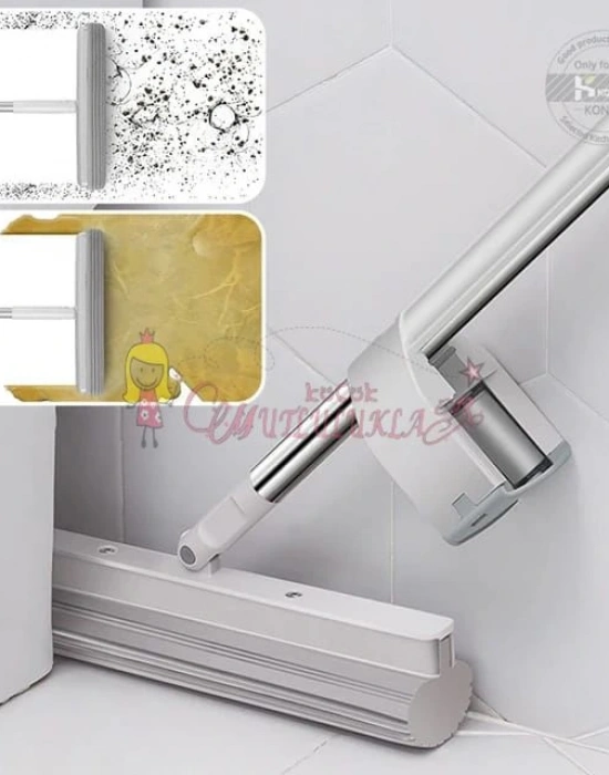 Süngerli Kendinden Sıkmalı Mop  360° dönebilen