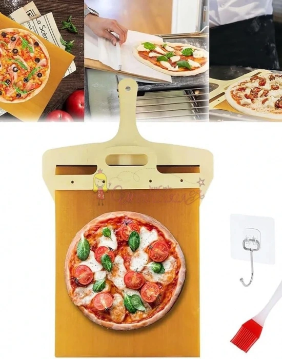 Sürgülü Büyük Boy Pizza Küreği Sürgülü Fırın Küreği Ahşap Fırın Küreği Büyük Boy Pizza Küreği