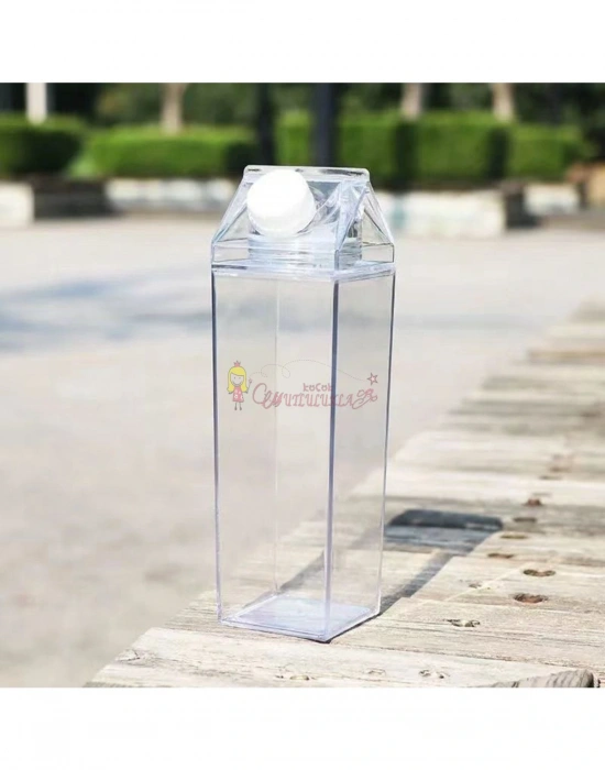 Süt Kutu Tasarımlı Su Kahve Içecek Şişesi Kahve Ve Sunum Bardağı