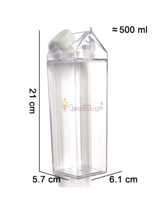 Süt Kutu Tasarımlı Su Kahve Içecek Şişesi Kahve Ve Sunum Bardağı
