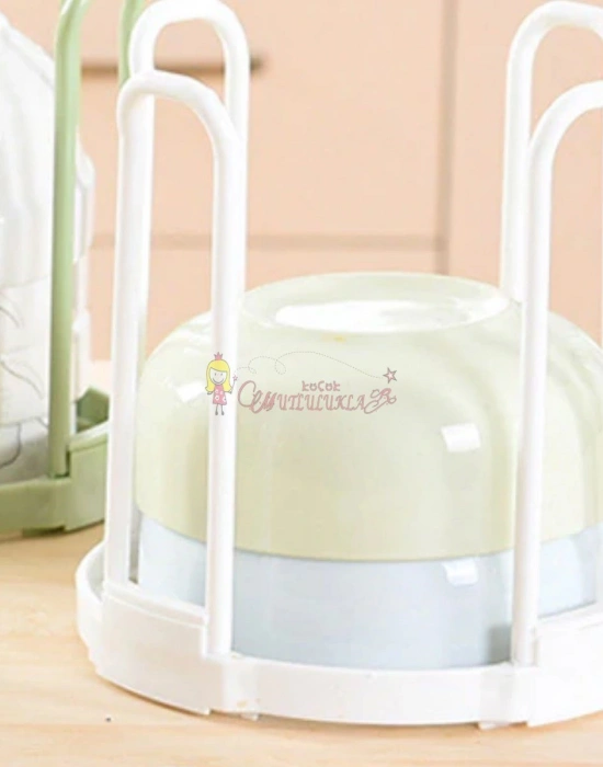 Tabak Bardak Kase Standı  Bulaşık Kurutma Tutucu Mutfak Düzenleyici