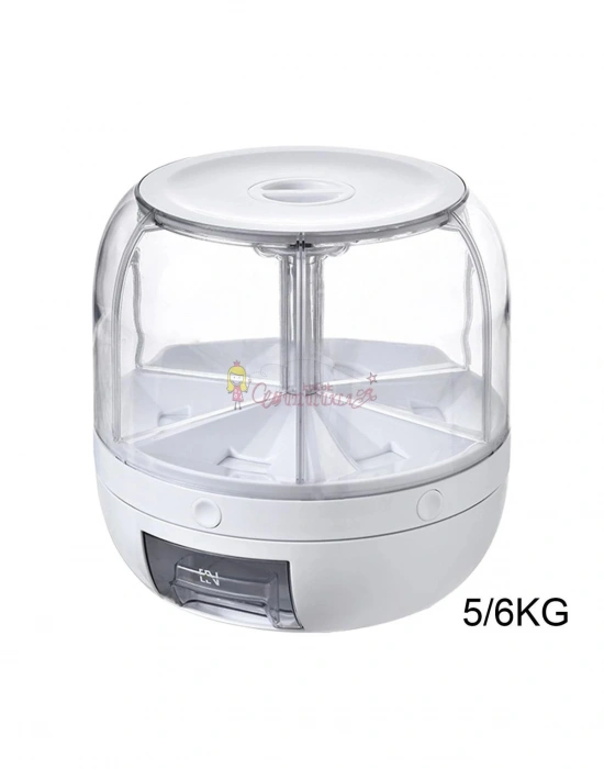 Tahıllar Için 360° Dönebilen 6 Hazneli Gıda Organizeri