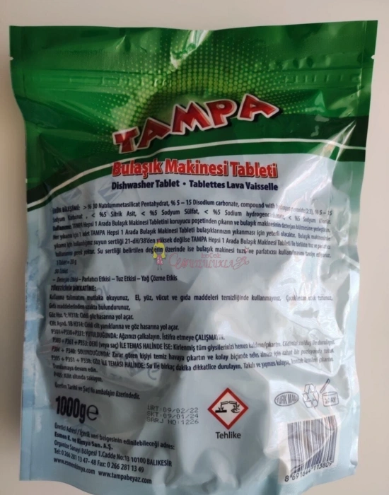 TAMPABulaşık Makinesi Tableti Hepsi Bir Arada