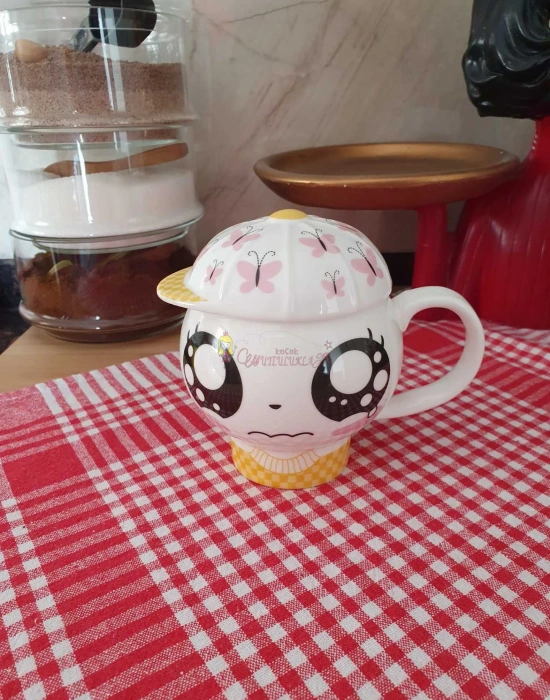 Tasarım Şapkalı Porselen Kupa