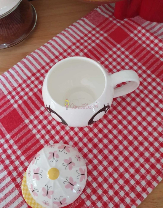 Tasarım Şapkalı Porselen Kupa