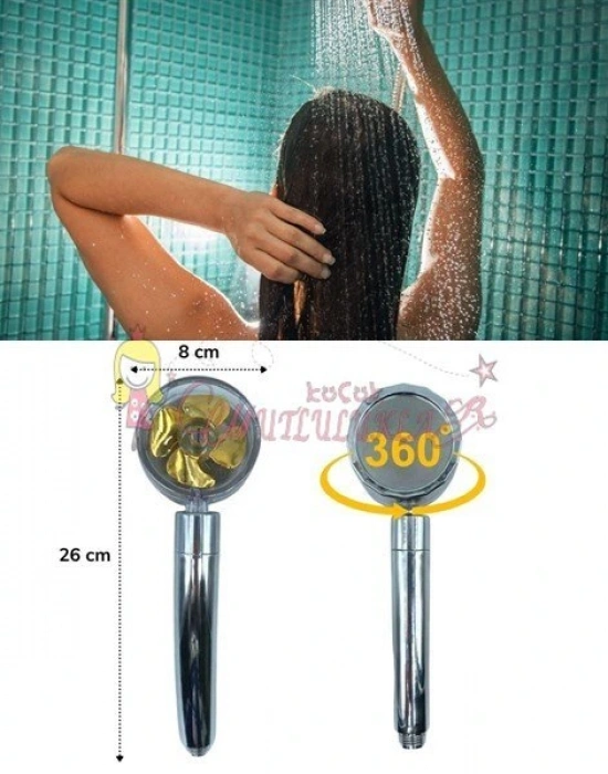 Tasarruflu Pervaneli Tazyikli Duş Başlığı 