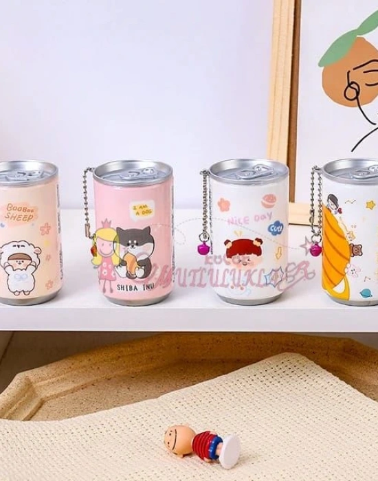 Taşınabilir Sevimli Kola Şişesi Anahtarlık Islak Mendil Kutusu Çanta Süsü