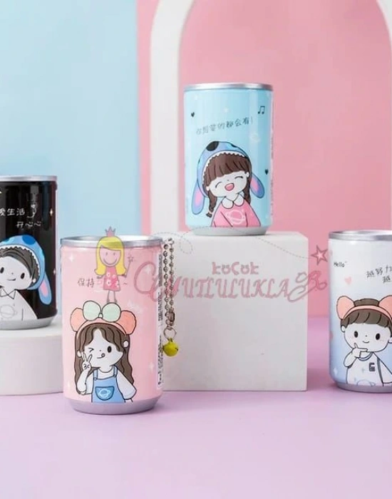 Taşınabilir Sevimli Kola Şişesi Anahtarlık Islak Mendil Kutusu Çanta Süsü