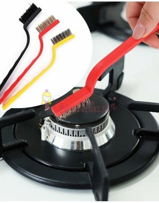 Tel Fırça Detaylı Temizlik Seti ( 3 Parça)