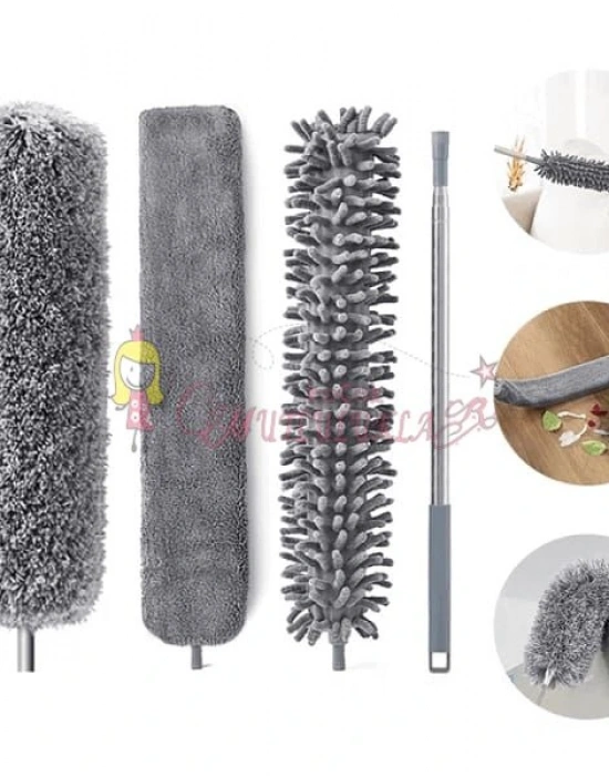 Teleskopik 3 Lü Mikrofiber Toz Alma Mop Seti