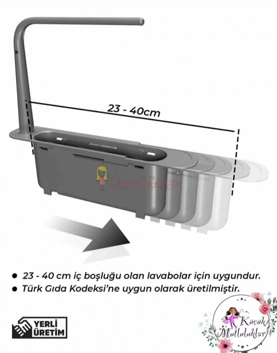 Teleskopik mutfak Sabunluk Organizer