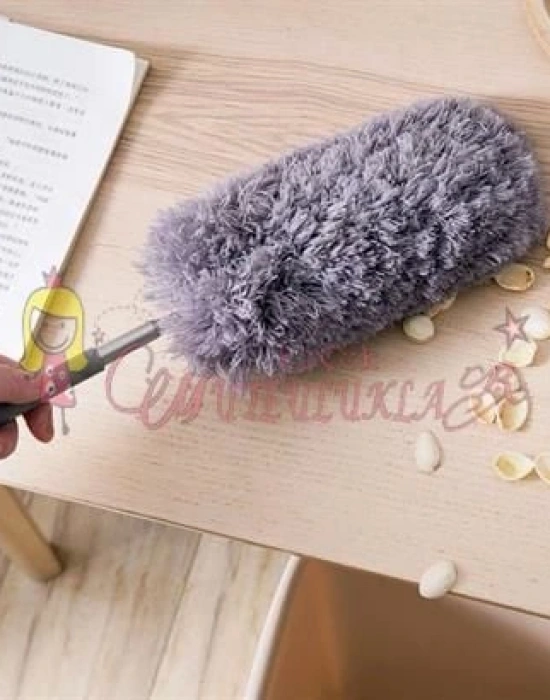 Teleskopik Saplı Mikrofiber Toz Püskülü Fırça