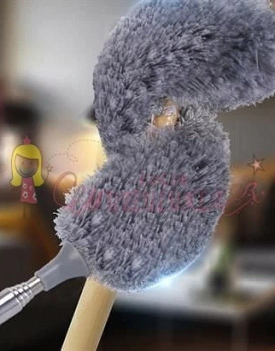 Teleskopik Saplı Mikrofiber Toz Püskülü Fırça