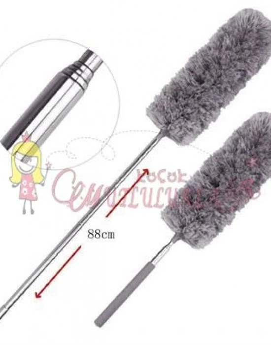 Teleskopik Saplı Mikrofiber Toz Püskülü Fırça