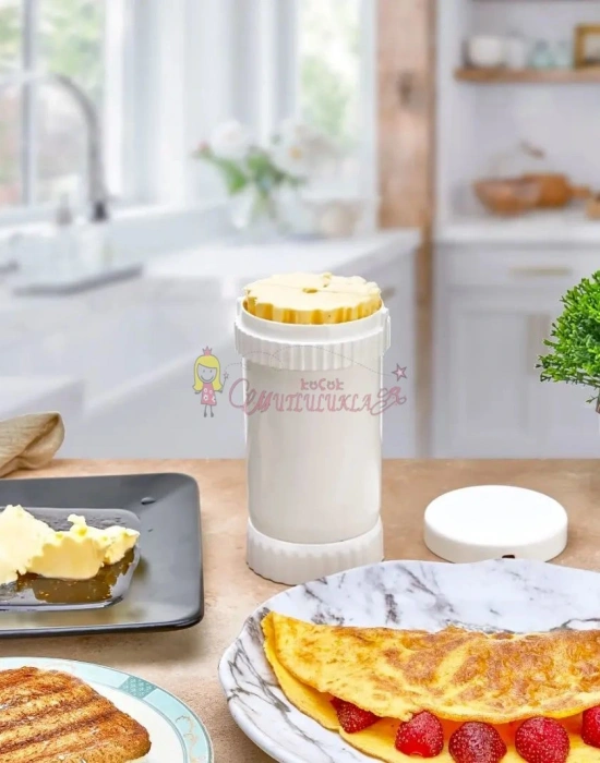 Tereyağı Saklama Ölçme Yayma Ve Kesme Aparatı