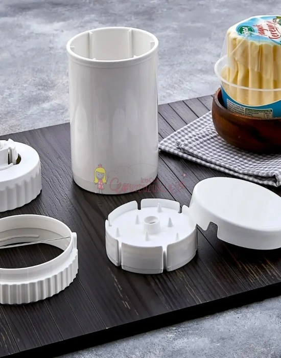 Tereyağı Saklama Ölçme Yayma Ve Kesme Aparatı