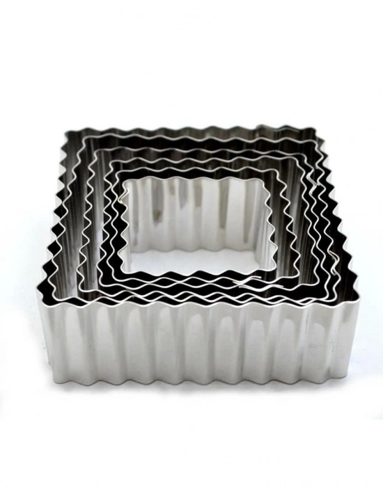 TIRTIKLI KARE 5 PARÇA KURABİYE KALIBI