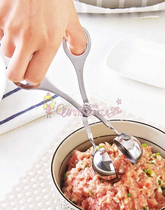 TOP ŞEKLİNDE ET KÖFTE DONDURMA SÜSLEME MAKASI