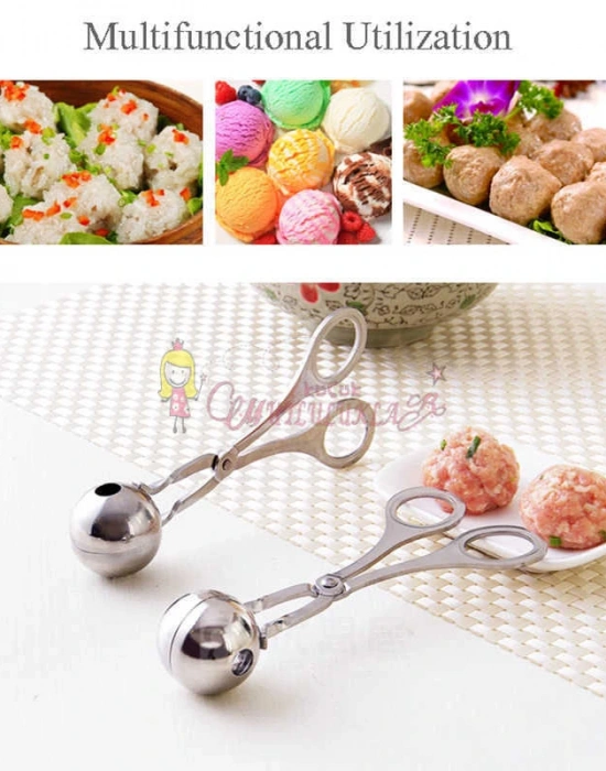 TOP ŞEKLİNDE ET KÖFTE DONDURMA SÜSLEME MAKASI