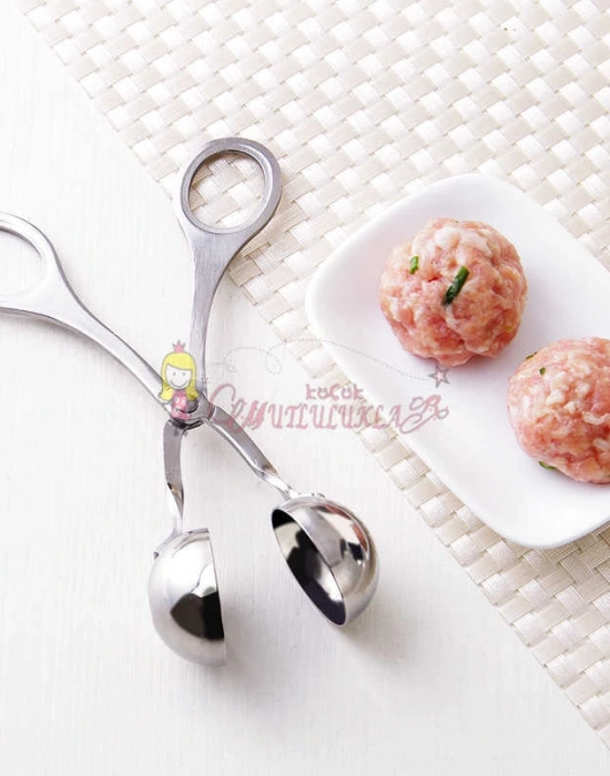 TOP ŞEKLİNDE ET KÖFTE DONDURMA SÜSLEME MAKASI