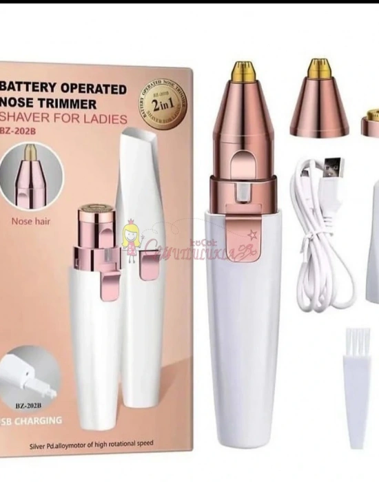 Tüy Kıl Alma Kaş Bıyık Unisex Yüz Bakım Epilasyon Aleti Çift Başlıklı