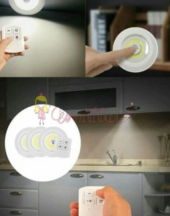 Uzaktan Kumandalı led ampul seti 3lü set yuvarlak
