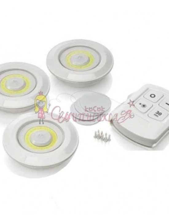 Uzaktan Kumandalı led ampul seti 3lü set yuvarlak