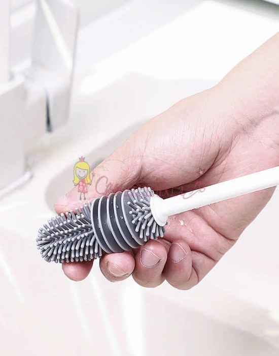 Uzun Saplı Silikon Cam Temizleme Fırçası Silikon Biberon Bardak Fırçası