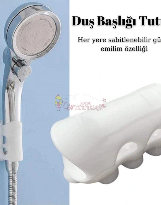 Vantuzlu Banyo Duş Başlığı Askı Tutucu Aparat
