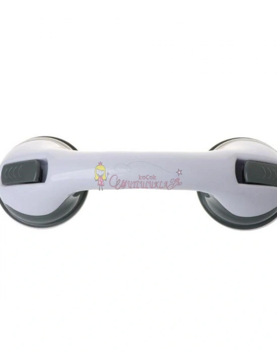 Vantuzlu Banyo Tutacağı Kayma Düşme Önleyici Kilitli Tutunma Barı