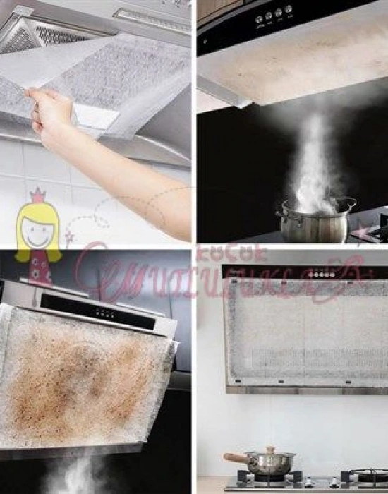 Yağ Emici Duman Önleyici Pratik Mutfak Davlumbaz Koruyucu