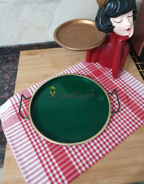 YALDIZLI METAL SUNUM TEPSİ