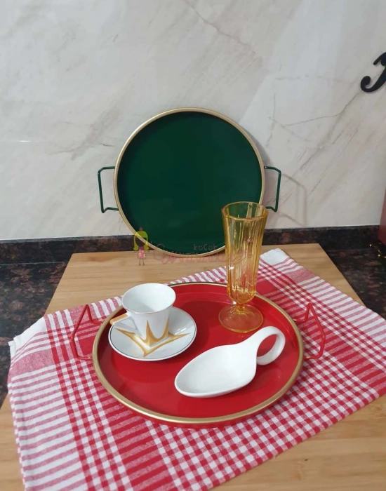 YALDIZLI METAL SUNUM TEPSİ