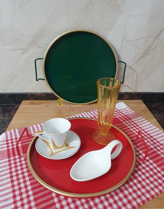 YALDIZLI METAL SUNUM TEPSİ